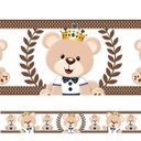 Ver imagem 1 de Adesivo de Parede Faixa Urso Príncipe 7- Kit 2 unidades