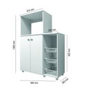 Ver imagem 5 de Armário Para Forno E Microondas Multimóveis 2 Portas Branco