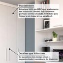 Ver imagem 6 de Guarda Roupas e Bancada Home Office Alpes 5 Portas de Bater 3 Gavetas MDP Branco Luciane Móveis
