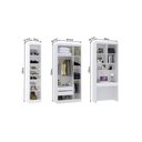 Ver imagem 4 de Guarda Roupas e Bancada Home Office Alpes 5 Portas de Bater 3 Gavetas MDP Branco Luciane Móveis