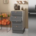 Ver imagem 2 de Balcão Planejado 4 Gavetas 40cm com Tampo Arizona CabeCasa MadeiraOriginals Cinza/Branco
