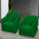 Ver imagem 2 de Kit 6 Poltronas Decorativas para Sala Recepção Consultório Manicure Cadeira Mila Suede