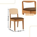 Ver imagem 3 de Mesa de Jantar Diane 180cm Tampo Mdf Vidro com 6 Cadeiras Copper Premium Moderna Mobília