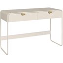 Ver imagem 7 de Mesa Escrivaninha Industrial Home Office 2 Gavetas 125cm Alek A03 Off White - Lyam Decor