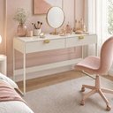 Ver imagem 2 de Mesa Escrivaninha Industrial Home Office 2 Gavetas 125cm Alek A03 Off White - Lyam Decor