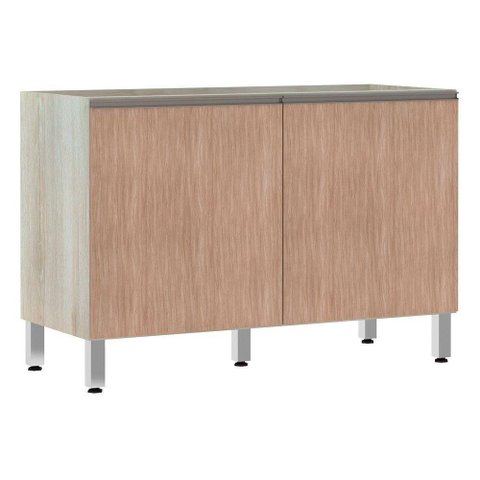 Balcão De Pia Sem Tamp 120cm Luci Legno Crem e Cumaru