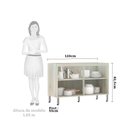 Ver imagem 3 de Balcão De Pia Sem Tamp 120cm Luci Legno Crem e Cumaru