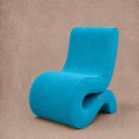 Ver imagem 3 de Poltrona Decorativa Marina Suede Design Orgânico Moderno