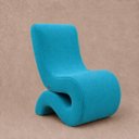 Ver imagem 4 de Poltrona Decorativa Marina Suede Design Orgânico Moderno