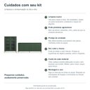 Ver imagem 4 de Kit Cristaleira com Buffet Bend Frisado Principal Incolar Musgo Metal Dourado