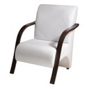 Ver imagem 5 de Conjunto Sevilha Namoradeira + 2 Poltronas Decorativa Braço De Madeira Recepção Sala - Corino Branco