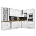 Ver imagem 1 de Cozinha Completa de Canto Americana 10 Peças Branco Tampo Nature - Móveis Henn Branco