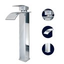 Ver imagem 3 de Torneira de Banheiro com Misturador Monocomando Lavabo de Bancada Luxo Inox Prata Brinovar