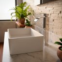 Ver imagem 3 de Torneira de Banheiro com Misturador Monocomando Lavabo de Bancada Luxo Inox Prata Brinovar