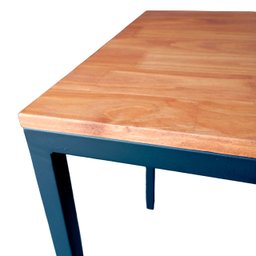 Mesa de Jantar Quadrada para 4 Lugares Modelo Industrial Pés Tradicionais Preto e Castanheira - 5