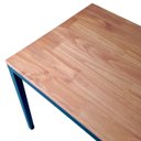 Ver imagem 4 de Mesa de Jantar Quadrada para 4 Lugares Modelo Industrial Pés Tradicionais Preto e Castanheira