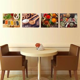Quadro Decorativo Cozinha Restaurante Tela Kit 4 Uni - 2 Quadro Decorativo Cozinha Restaurante Tela Kit 4 Uni - 2