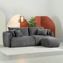 Ver imagem 1 de Conjunto Sofá 220cm e Puff Comfy CabeCasa MadeiraOriginals