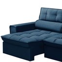 Ver imagem 3 de Sofá Retrátil Reclinável 3 Lugares 240cm Blanches F05 Veludo Azul - Mpozenato