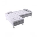 Ver imagem 2 de Sofá Cama com Chaise 3 Lugares 2,00 Mts Nice Matrix Cinza