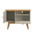 Ver imagem 2 de Rack Pequeno 90cm Quarto Sala para Tv 32 Sirius Patrimar Off White/cinamomo
