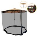 Ver imagem 1 de Ombrelone Base Central Redondo 3.3m com Tela Mosqueteiro Praia Jardim Bege Importway Iwobctm-330