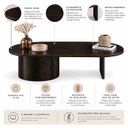 Ver imagem 6 de Mesa de Centro Oval Aurora 137 cm Ébano/Black