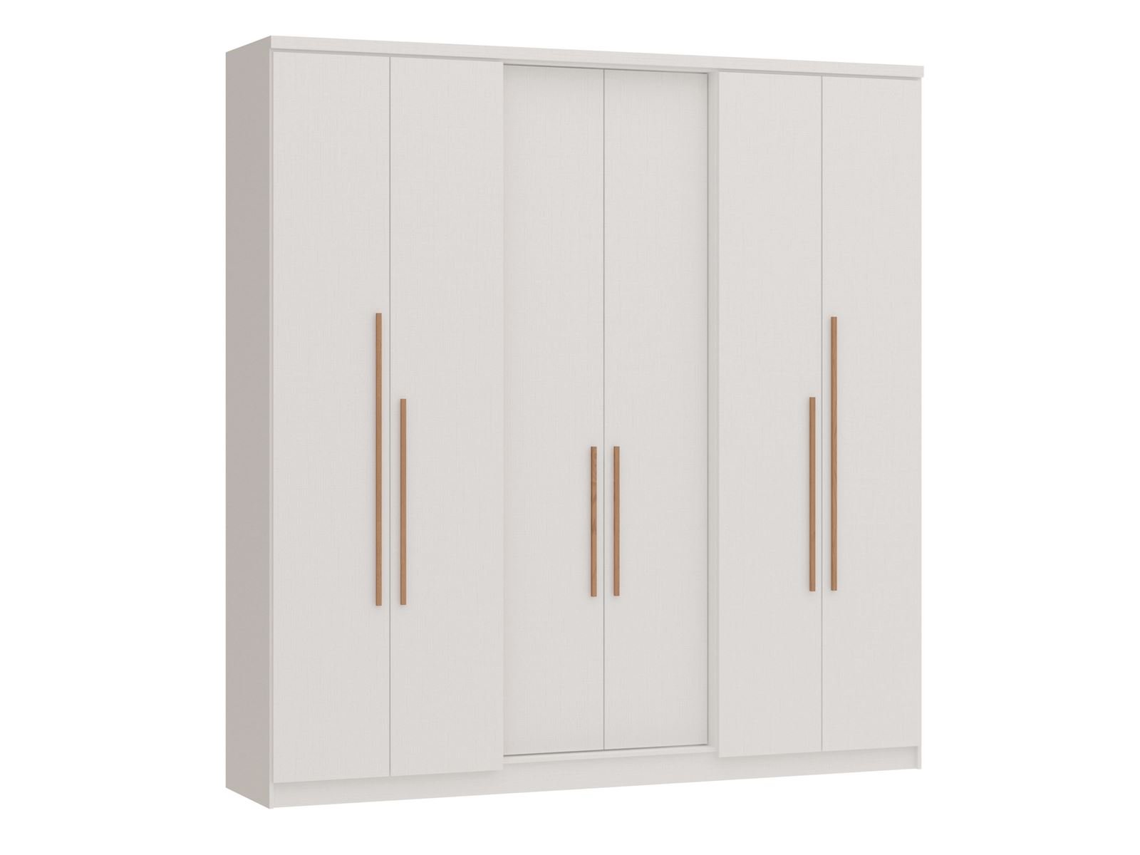 Guarda-roupa 6 Portas Sonata New 2 Gavetas Branco - Castro Móveis Castro