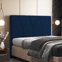 Ver imagem 2 de Cabeceira Cama Box Casal King 195cm Aura Suede W01 Azul - Mpozenato
