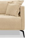 Ver imagem 3 de Sofa Sala de Estar Liv 2 Lugares Pes Aço Linho 231 Dourado Ezz Dourado