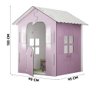 Mini Casinha De Brinquedo Com Led 100% MDF Rosa Crispin Shop Jm - 4