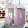 Mini Casinha De Brinquedo Com Led 100% MDF Rosa Crispin Shop Jm - 1