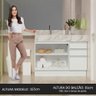 Armário Gabinete para Banheiro 120cm 2 Portas 3 Gavetas Branco Madesa - 5