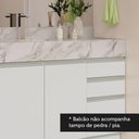 Ver imagem 7 de Armário Gabinete para Banheiro 120cm 2 Portas 3 Gavetas Branco Madesa