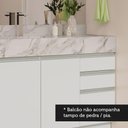 Ver imagem 6 de Armário Gabinete para Banheiro 120cm 2 Portas 3 Gavetas Branco Madesa