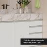 Armário Gabinete para Banheiro 120cm 2 Portas 3 Gavetas Branco Madesa - 6