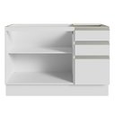 Ver mais imagens de Armário Gabinete para Banheiro 120cm 2 Portas 3 Gavetas Branco Madesa