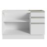 Armário Gabinete para Banheiro 120cm 2 Portas 3 Gavetas Branco Madesa - 7