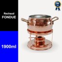 Ver imagem 2 de Conjunto para Fondue Rechaud em Cobre Puro Artesanal 1900ml