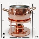 Ver imagem 3 de Conjunto para Fondue Rechaud em Cobre Puro Artesanal 1900ml