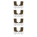Ver imagem 1 de Kit 8 Cadeiras para Mesa de Jantar Base Industrial Preto Balaqui Cor:marrom