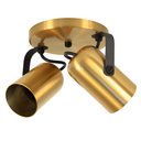 Ver imagem 1 de Luminária Teto 2 Spots Direcionáveis Focus Fit Dourado 1282