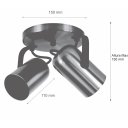 Ver imagem 2 de Luminária Teto 2 Spots Direcionáveis Focus Fit Dourado 1282