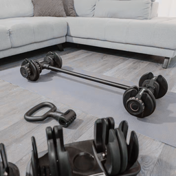 Halter Ajustável com Barra Anilha Kettlebell Yangfit - 50kg - 10
