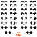 Ver imagem 6 de Halter Ajustável com Barra Anilha Kettlebell Yangfit - 50kg