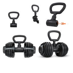 Halter Ajustável com Barra Anilha Kettlebell Yangfit - 50kg - 5