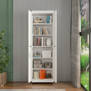 Ver imagem 5 de Armário Multiuso Clean: 6 Nichos Espaçosos e 4 Portas – Máxima Organização:branco