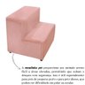 Escada Pet Cachorro Estofada Escadinha Veludo Cão Agnes Rosê - 6