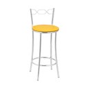 Ver imagem 1 de Kit 2 Banquetas Cromadas Assento Espuma D15 Amarelo