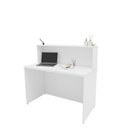 Ver imagem 4 de Conjunto Balcão Atendimento Armário Baixo Recepção Netmobil - Branco
